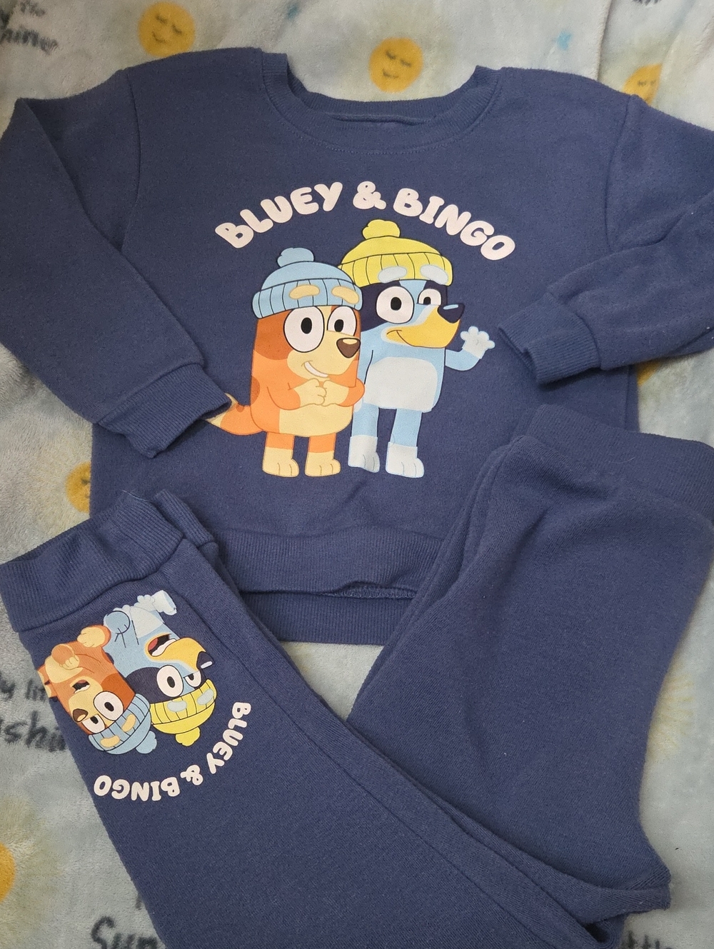 Bluey & Bingo Navy Kids Sweatshirt and Jogger Set